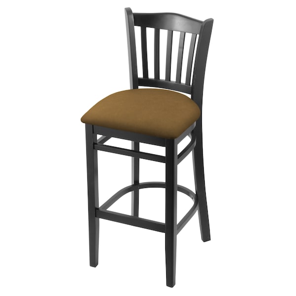 25" Counter Stool, Black Finish, Canter Saddle Seat